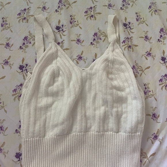 Cream Knit Tank Top - Picture 2 of 5
